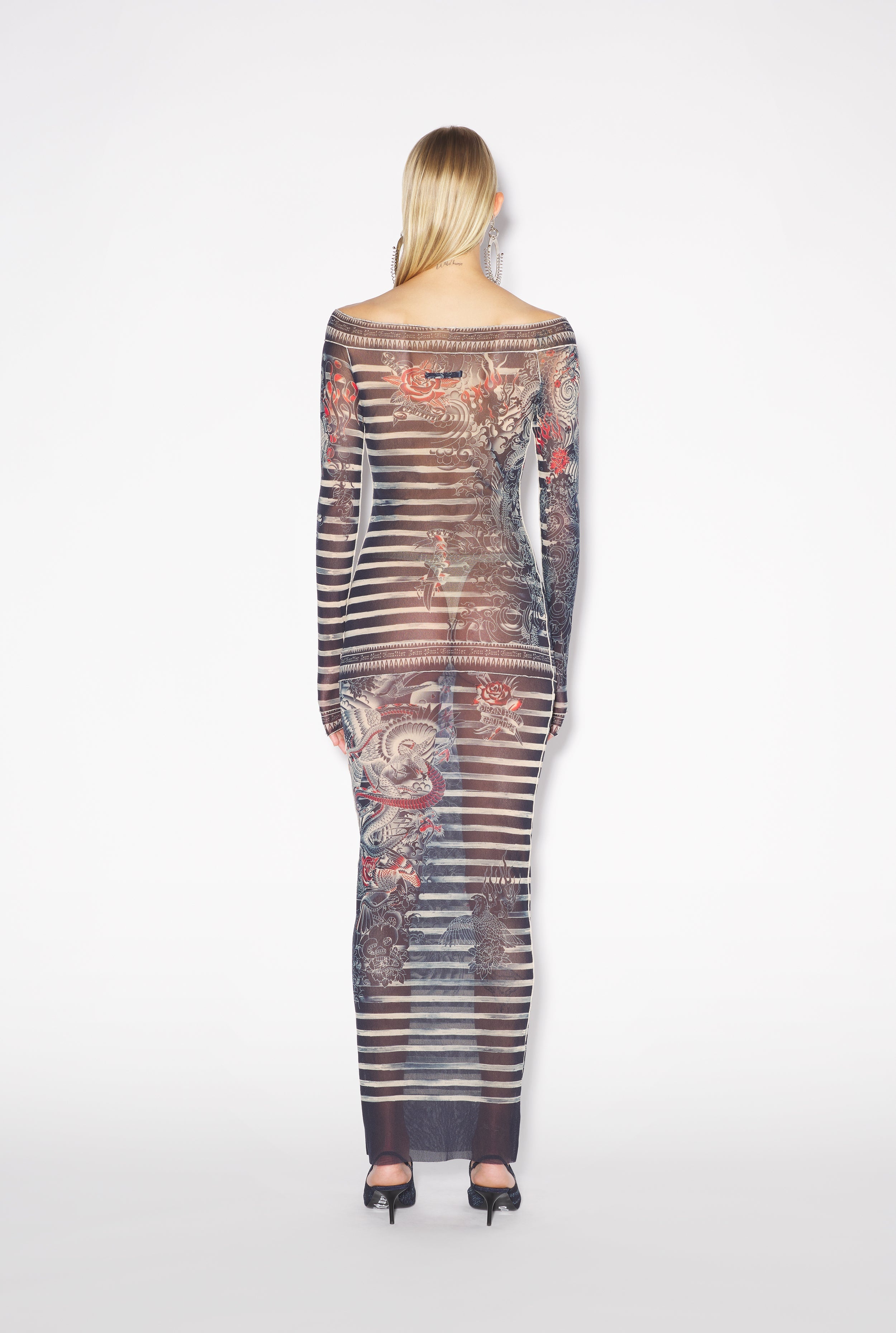 THE LONG BLUE SAILOR TATTOO DRESS - 3