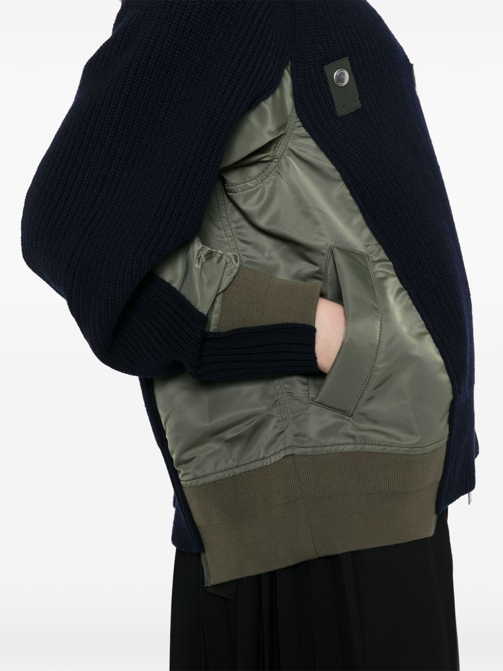 panelled cardigan - 5