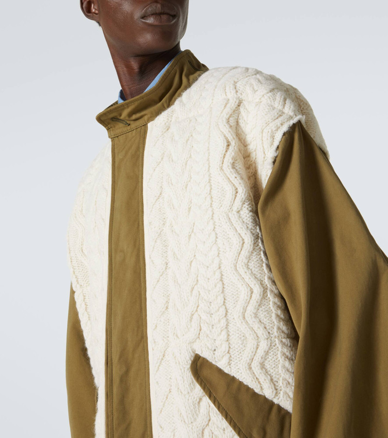 Aran wool-trimmed cotton jacket 5