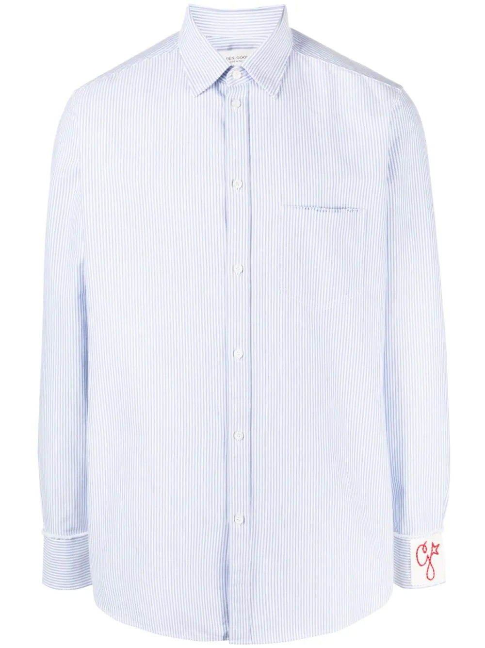 G logo-embroidery striped shirt - 1