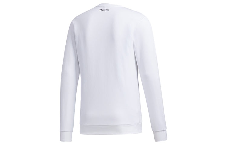 adidas neo M FAV SW Alphabet Printing Sports Pullover White GP5886 - 2