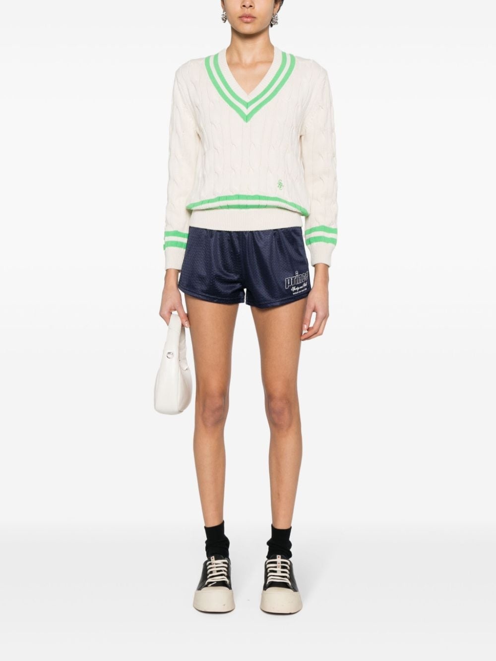 cable-knit cotton jumper - 2