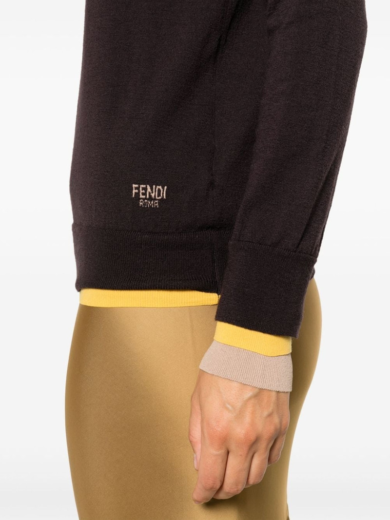 layered-trim sweater 5