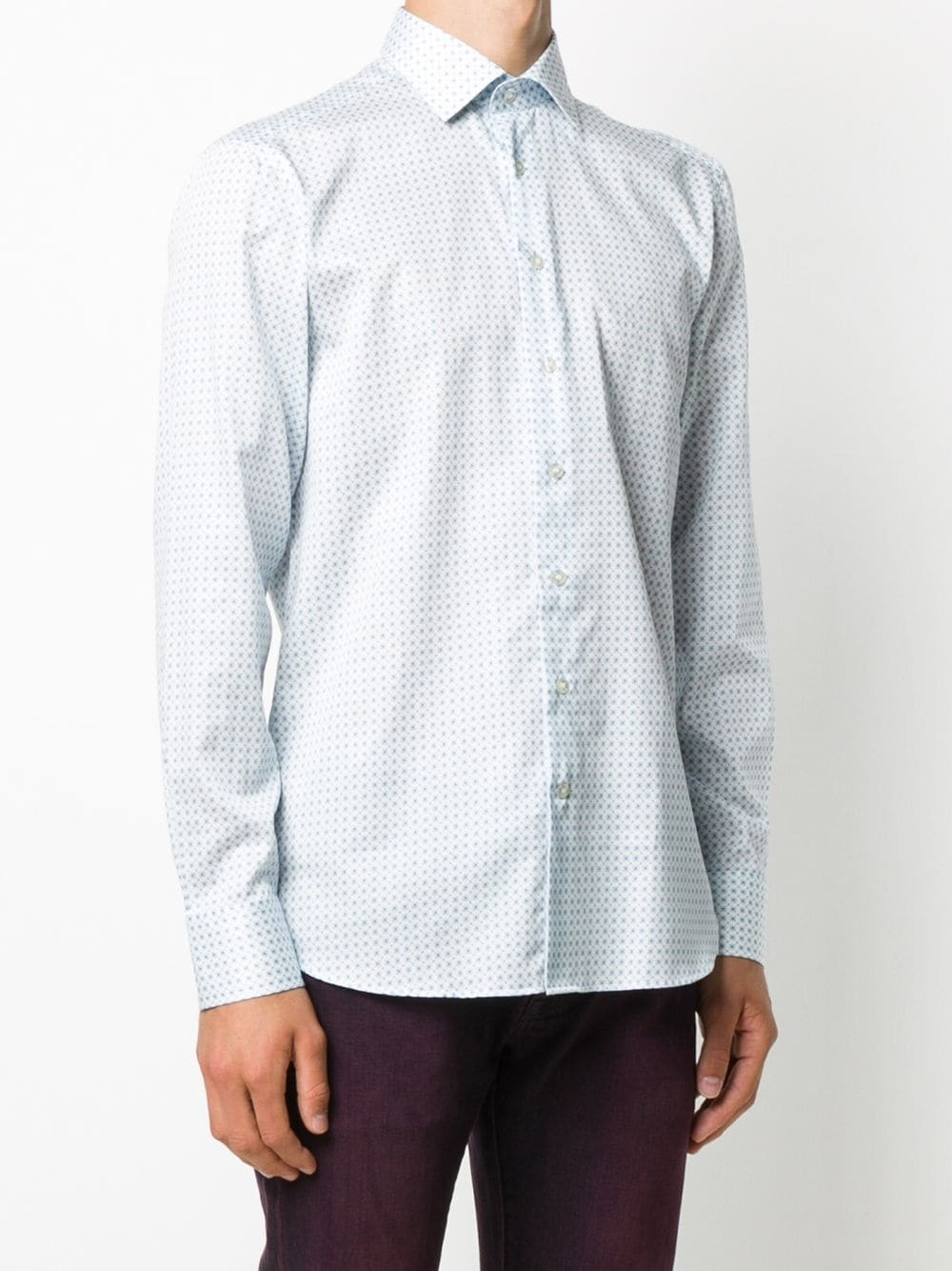 geometric-print cotton shirt - 3