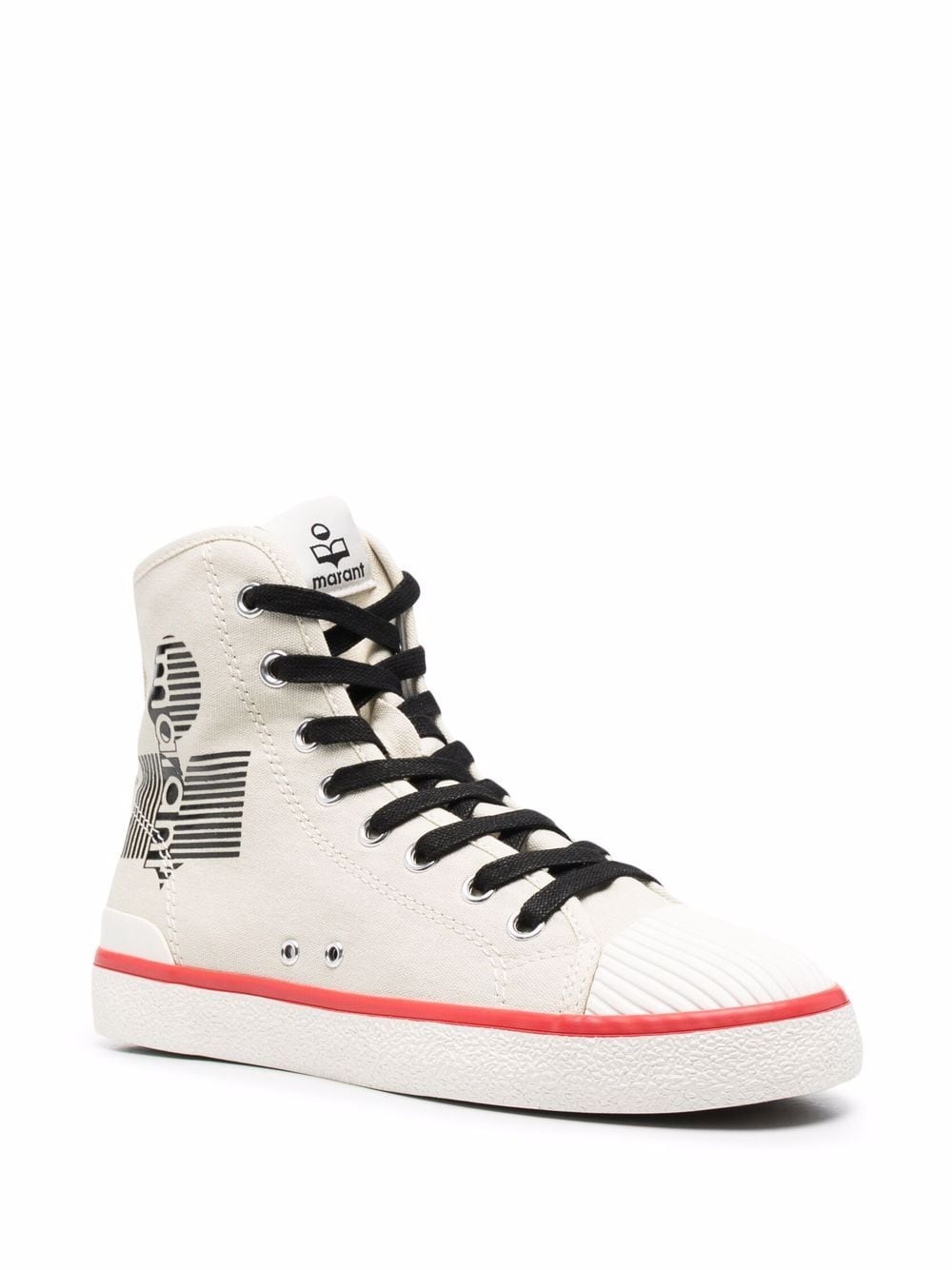logo-print high top sneakers - 2