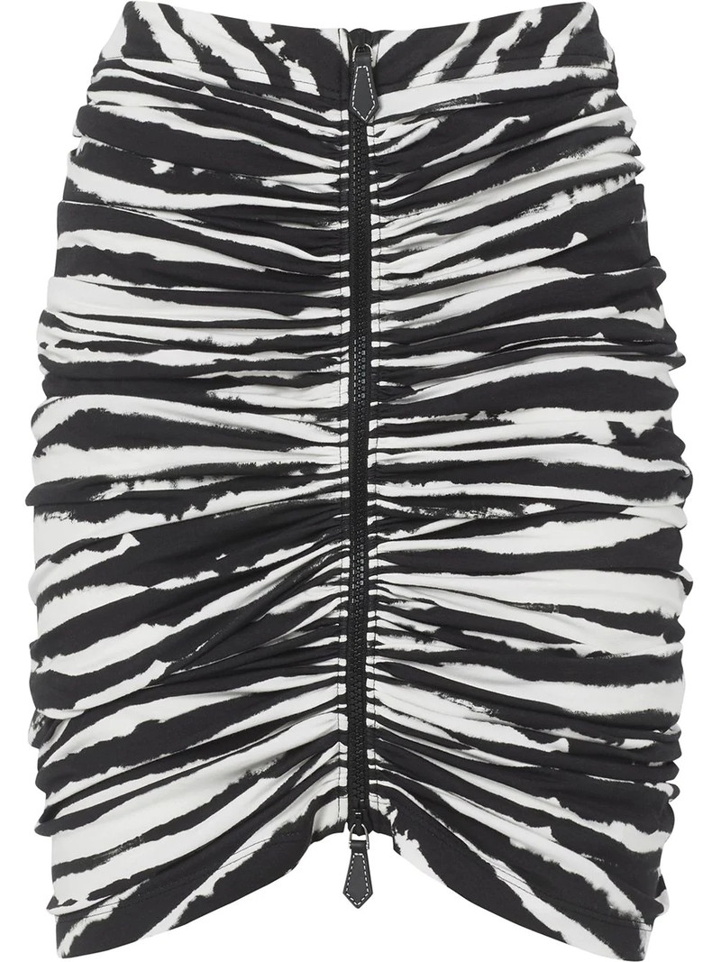 watercolour print ruched skirt 1
