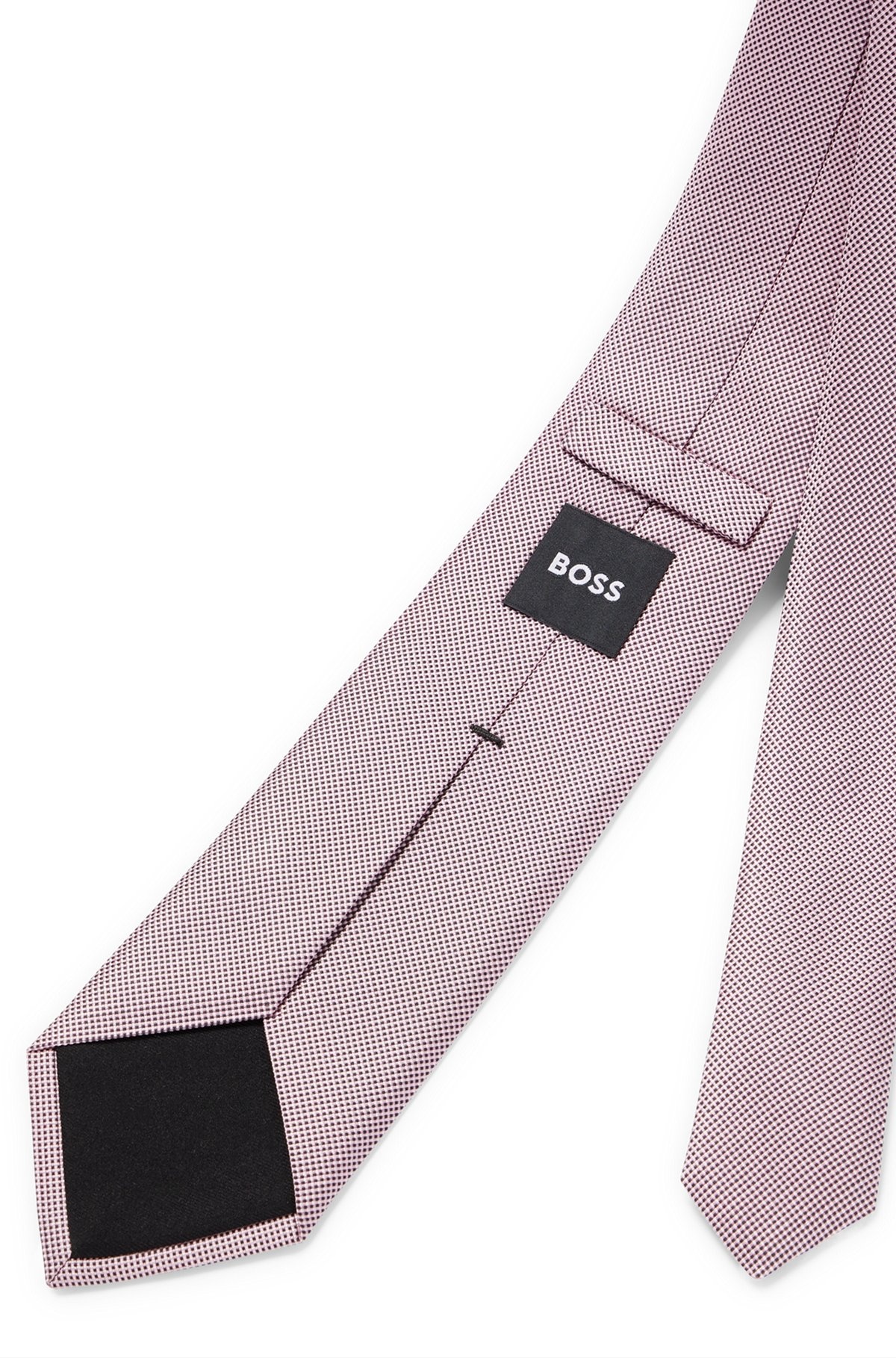 PURE-SILK TIE WITH JACQUARD-WOVEN MICRO PATTERN - 5