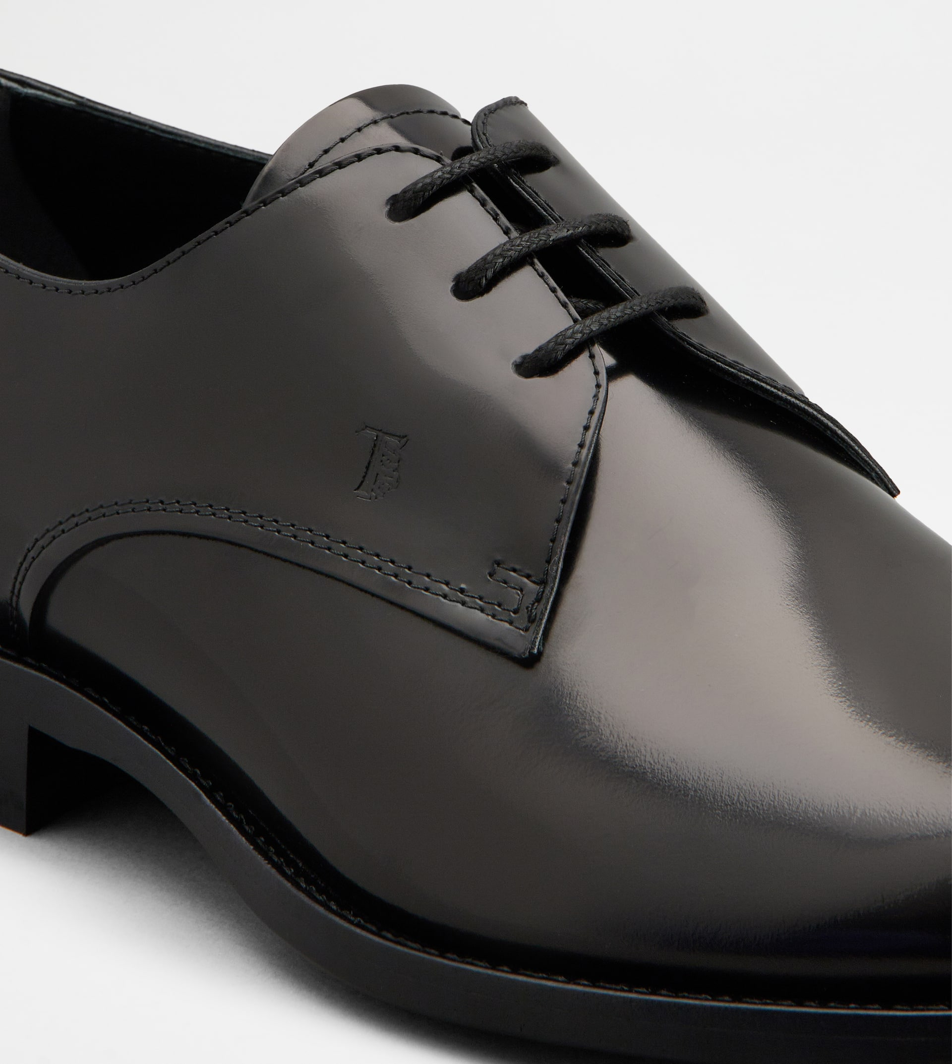 LACE-UPS IN LEATHER - BLACK - 5