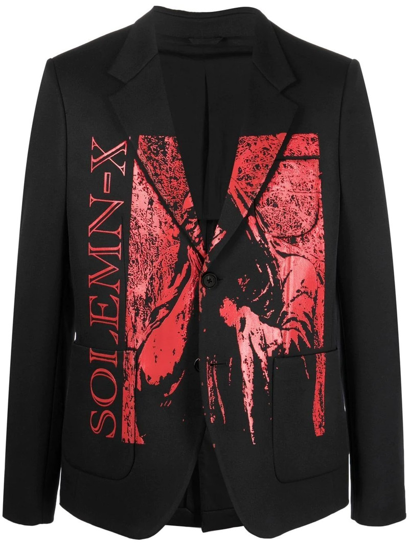 Solemn-X printed blazer 1