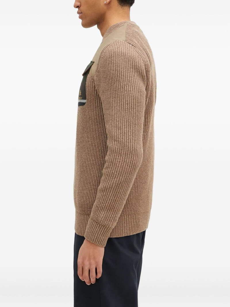 Baracuta x Barbour Miller ribbed panelled-pocket jumper outlook