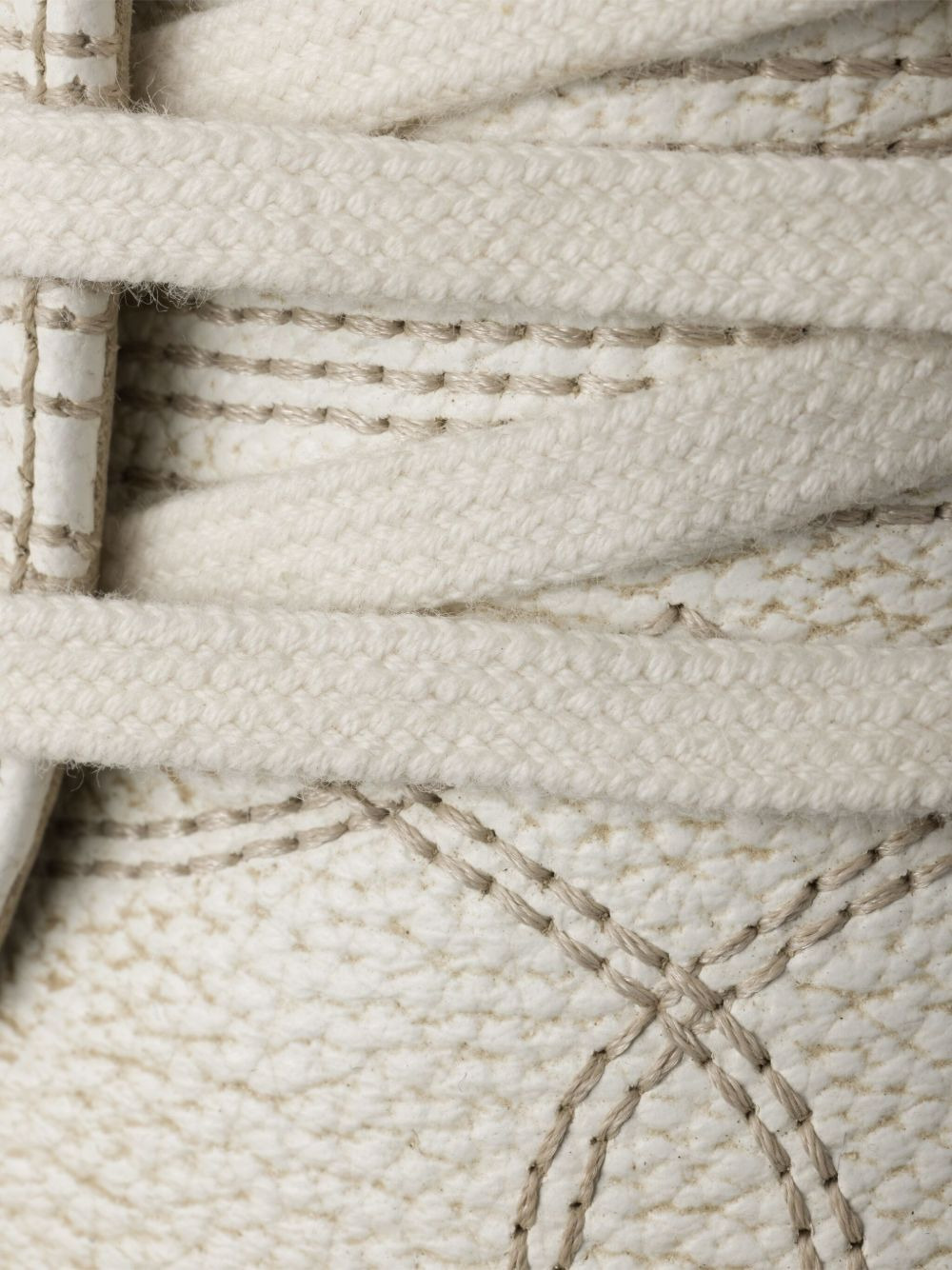distressed leather sneakers - 4