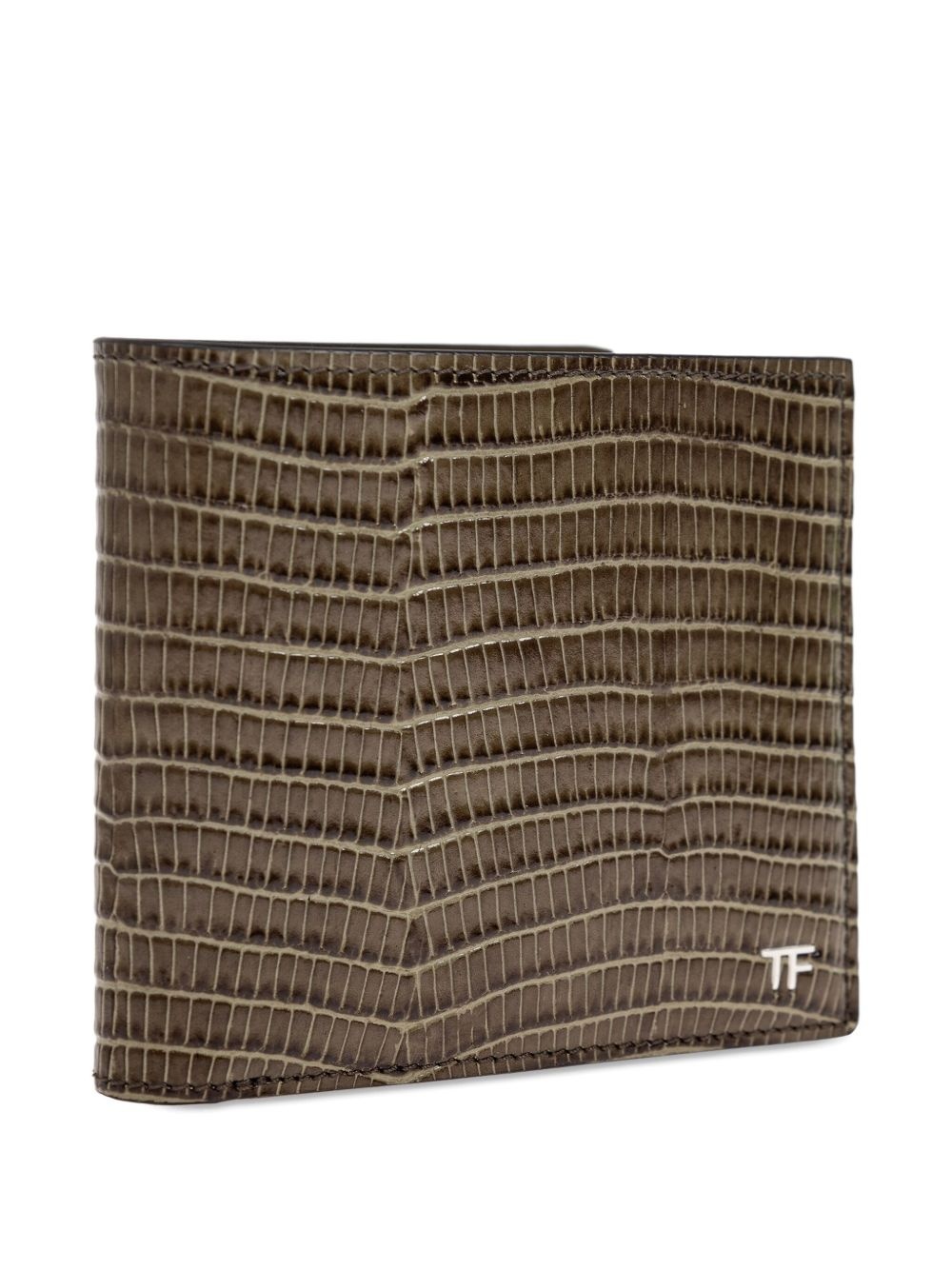 lizard-effect leather wallet - 3