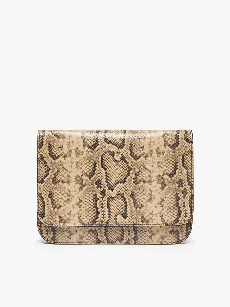 LIANA Medium envelope bag with python print 1
