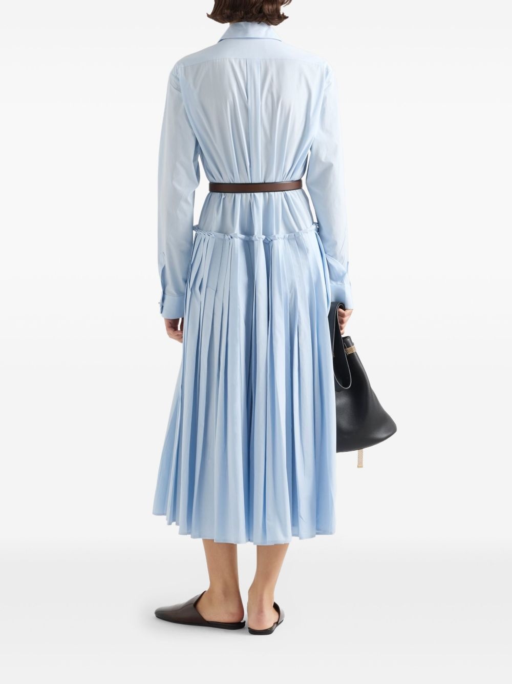 pleated poplin dress - 3