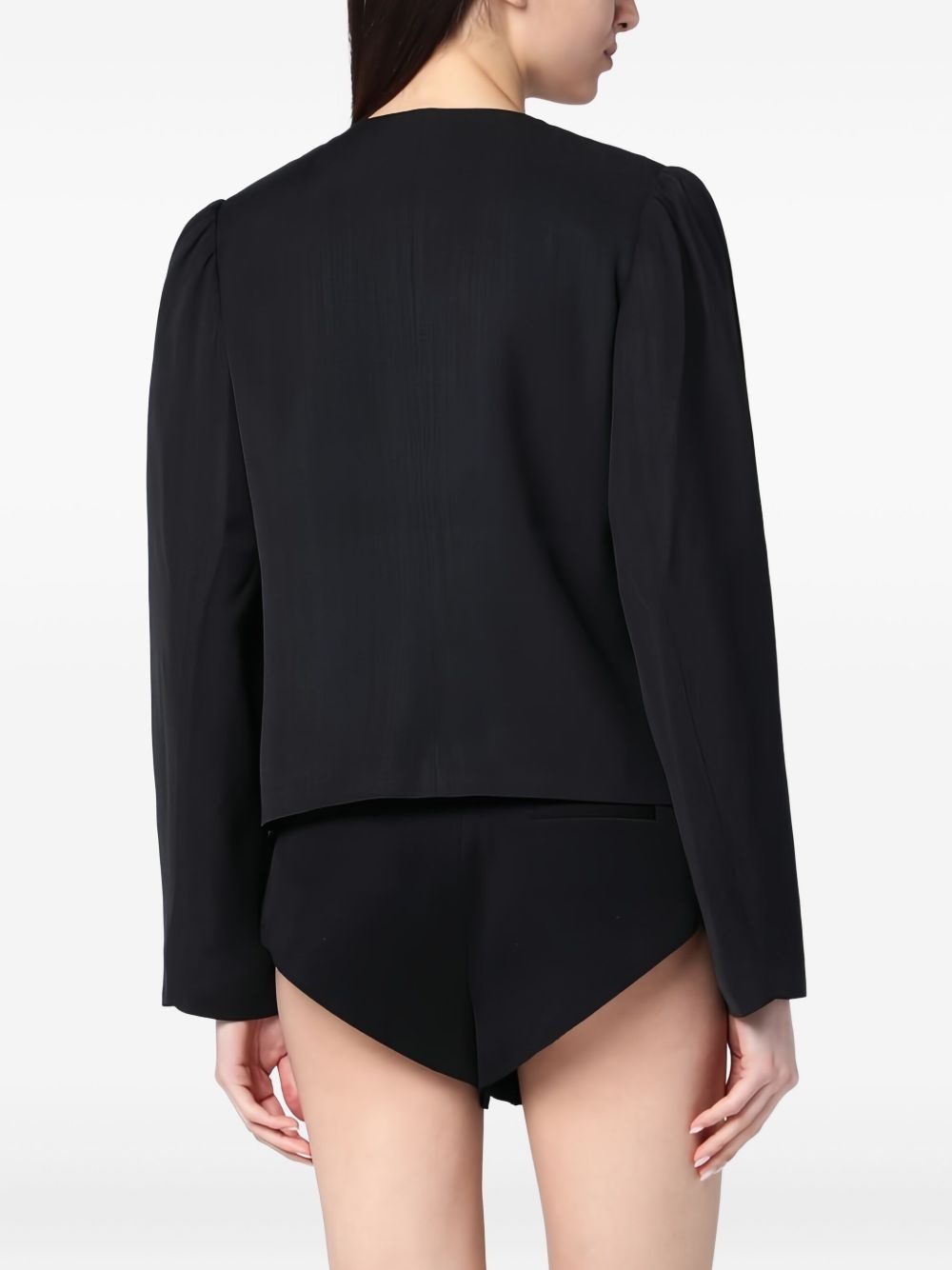 collarless jacket - 3