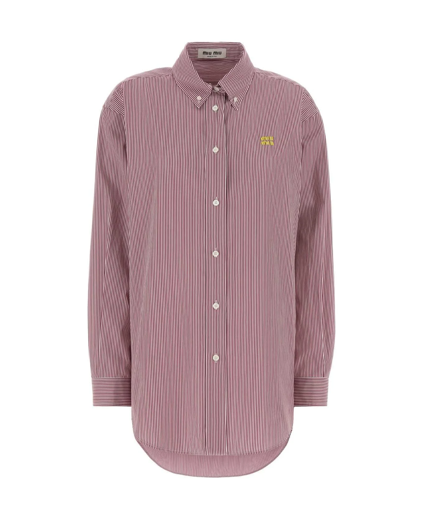 Embroidered Poplin Oversize Shirt - 1