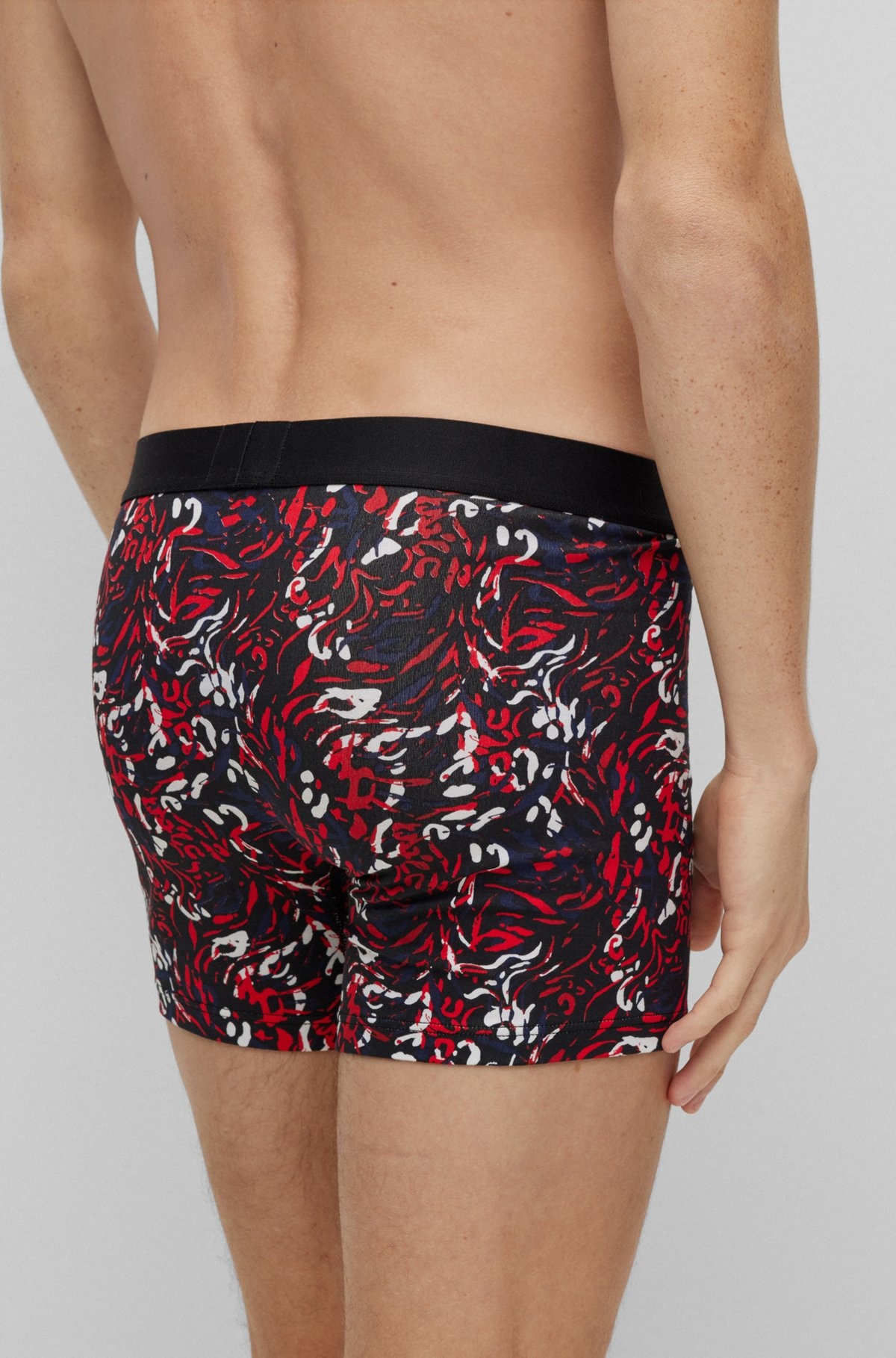 TWO-PACK OF STRETCH-COTTON BOXER BRIEFS WITH LOGOS - 5