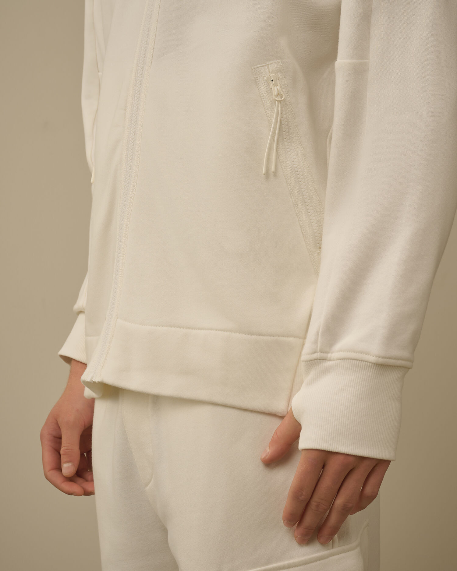 Diagonal Raised Fleece Goggle Sweatshirt - 4
