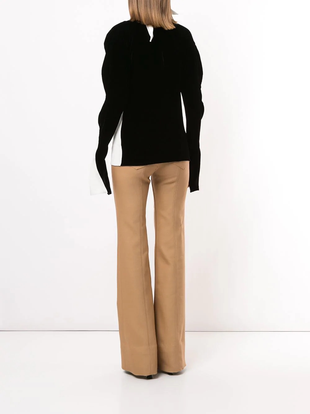 two-tone turtleneck top - 4