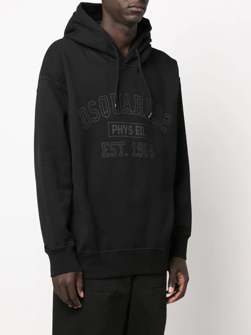 logo-print drawstring hoodie - 3