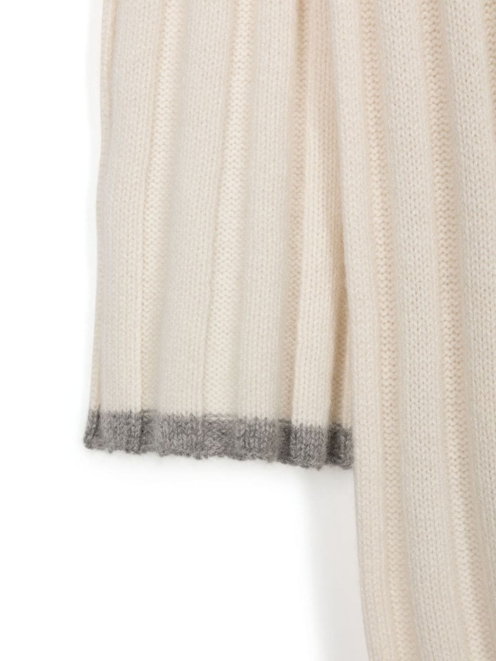 wide-ribbed cashmere scarf - 3
