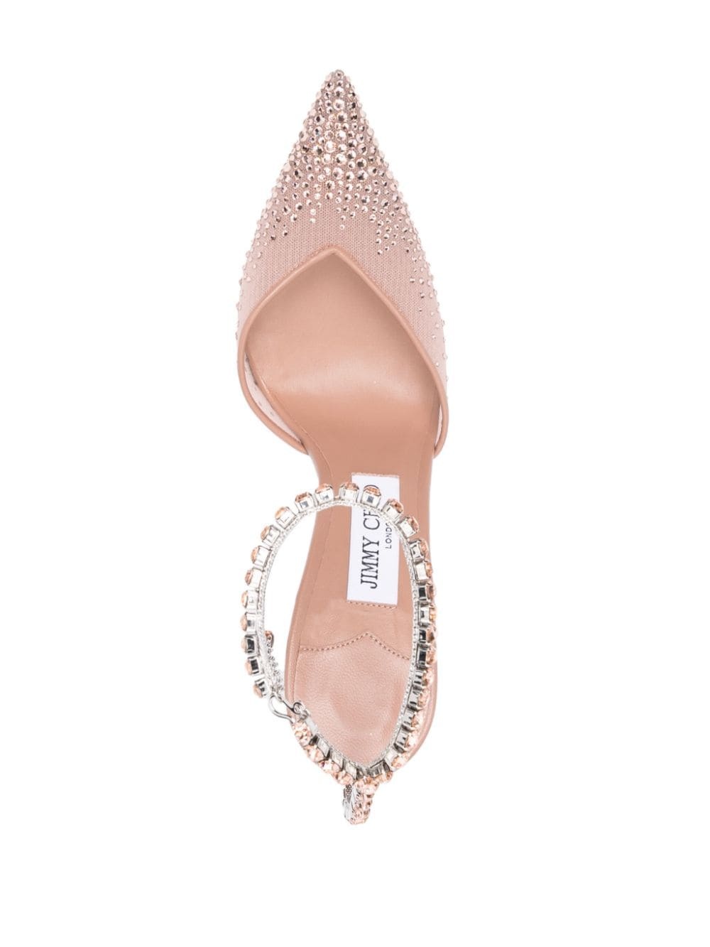 Saeda 100mm crystal-embellished pumps - 4