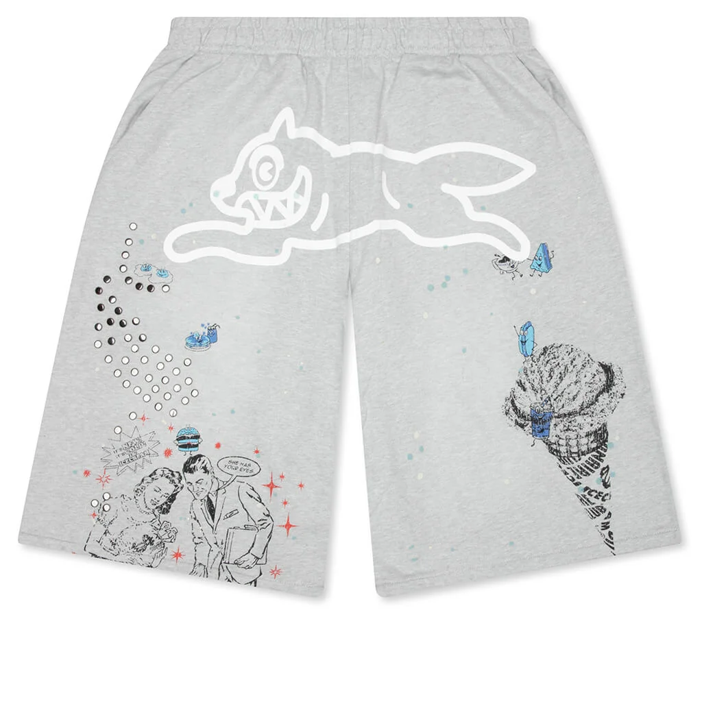 MILK SHAKE TERRY SHORTS - HEATHER GREY - 1