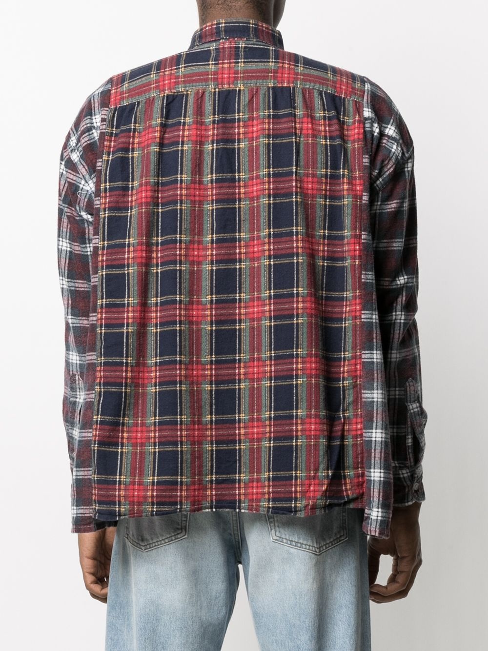 mixed-plaid shirt - 4