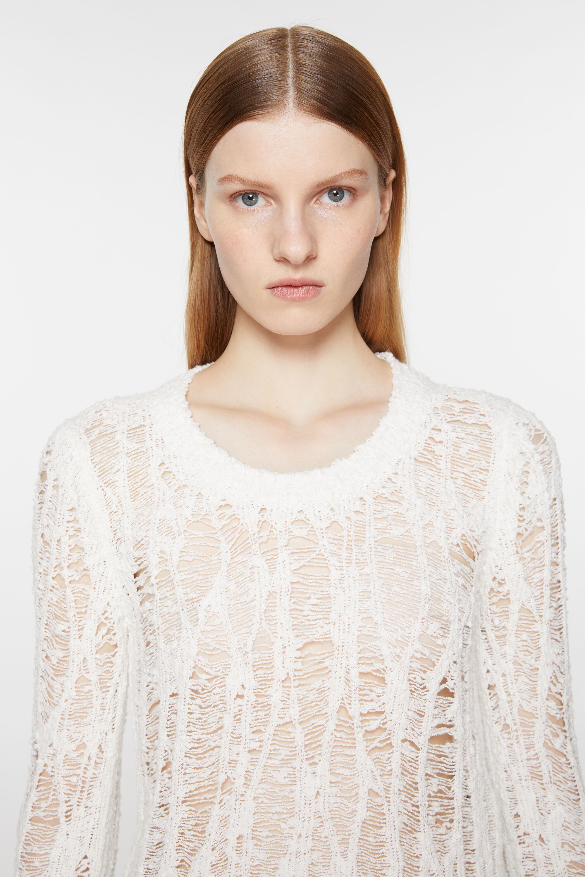 Loose knit sweater - Off white - 4