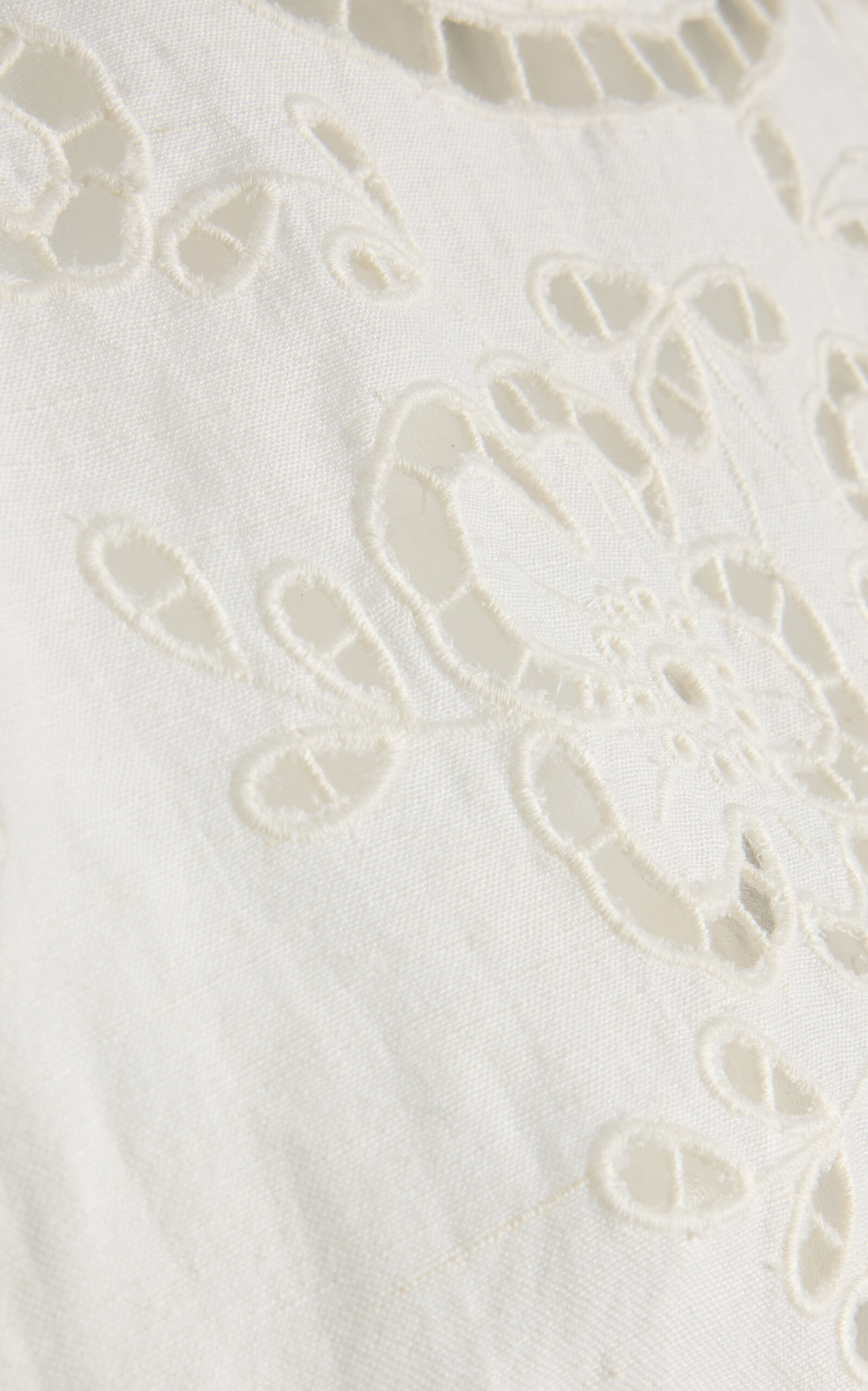 Lula Embroidered Linen-Blend Top white - 5