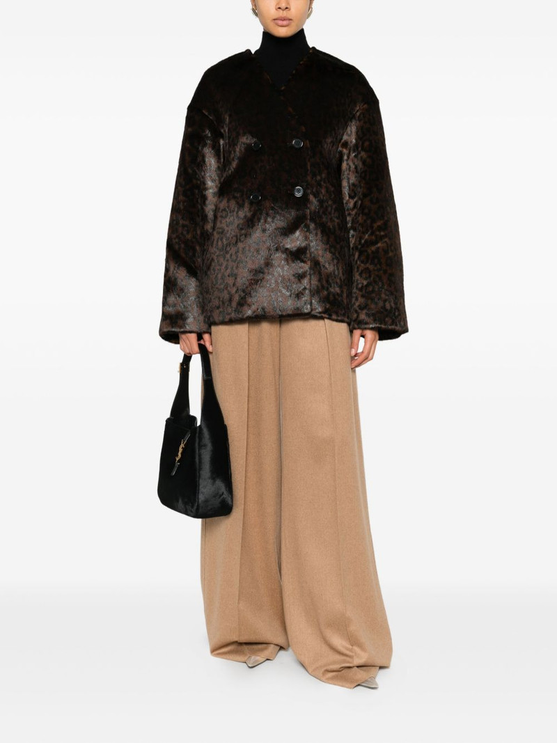 The Frankie Shop double-breasted patterned jacket outlook