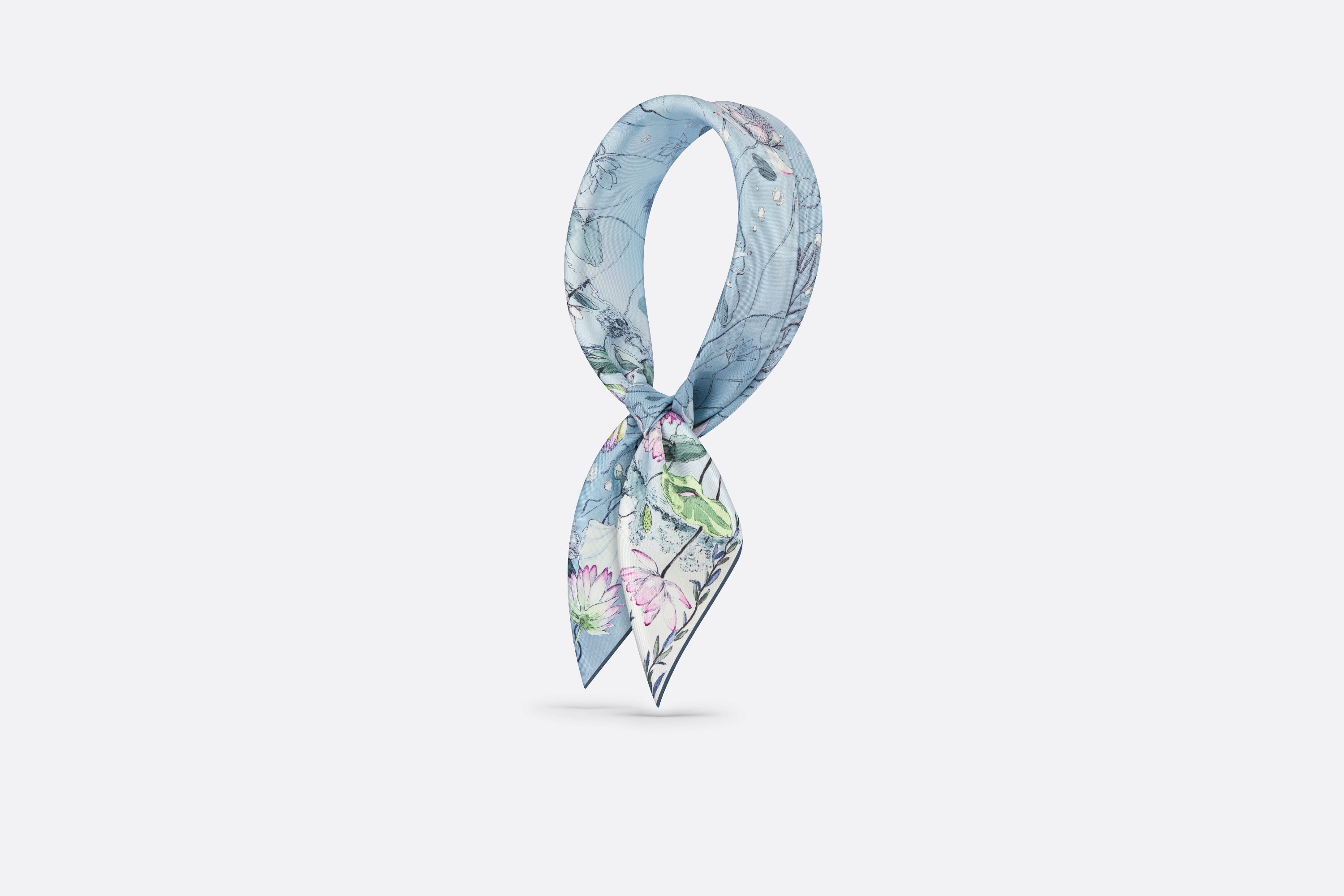 Le Bal des Fleurs Nénuphar 70 Square Scarf - 3