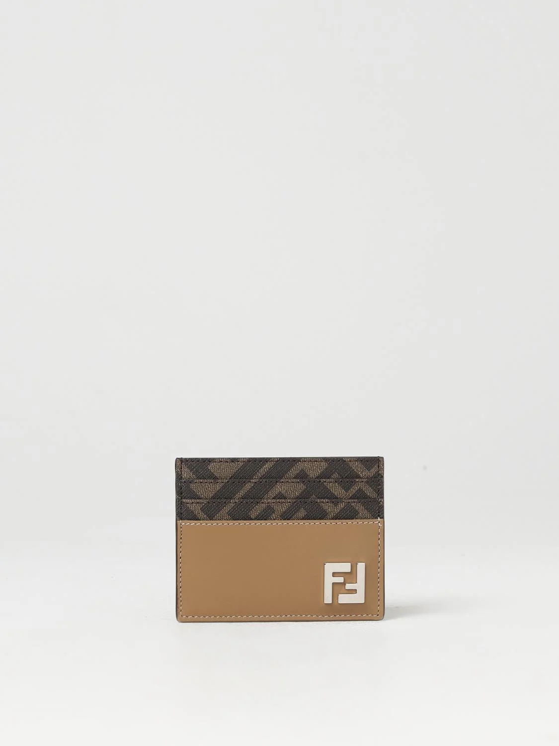 Fendi FF Squared credit card holder in leather - 1