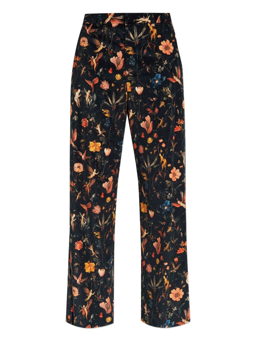 floral velvet trousers - 1