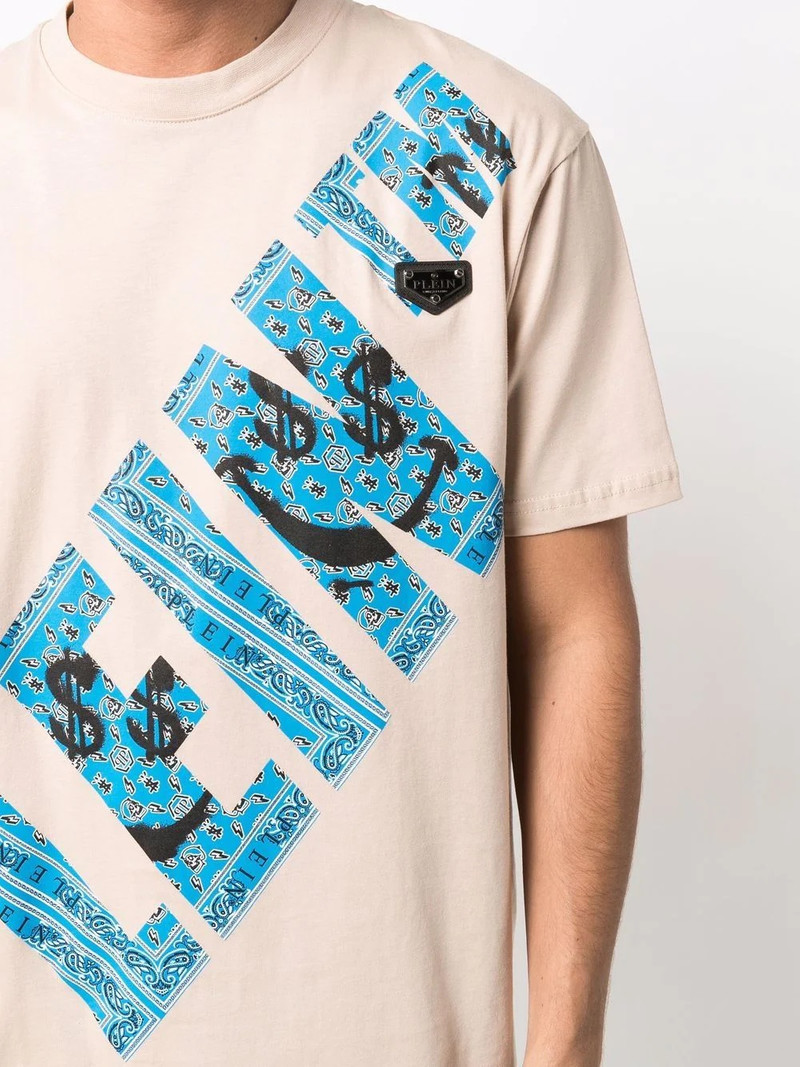 graffiti-print round neck T-shirt 6