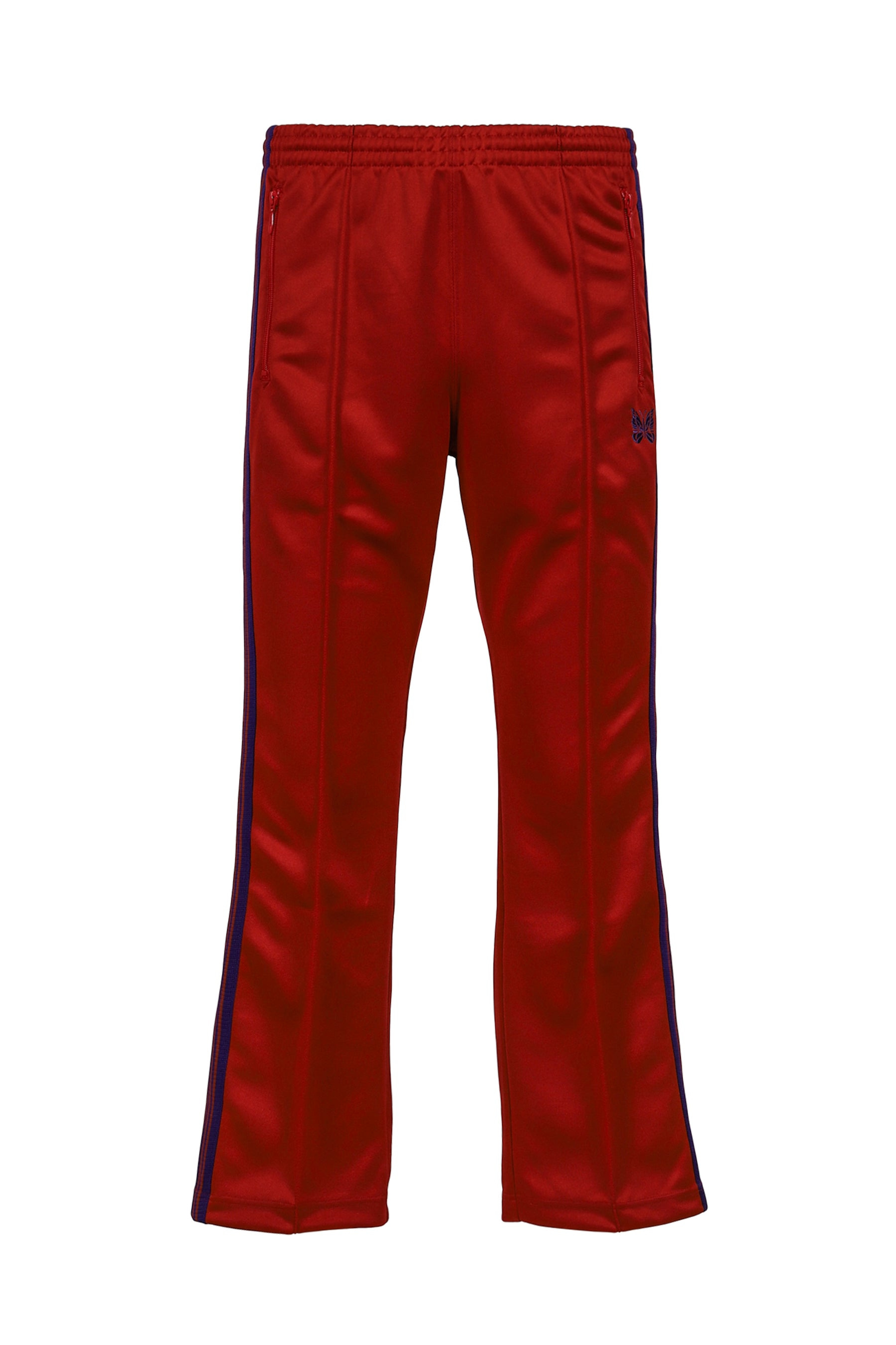BOOT-CUT TRACK PANT - POLY SMOOTH / RED - 8