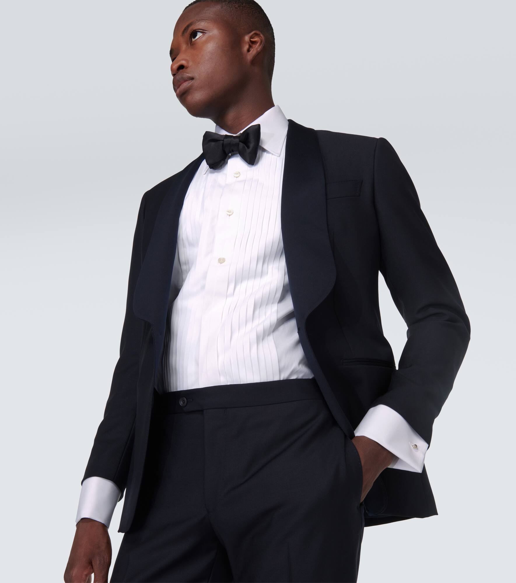 Cotton voile tuxedo shirt - 5