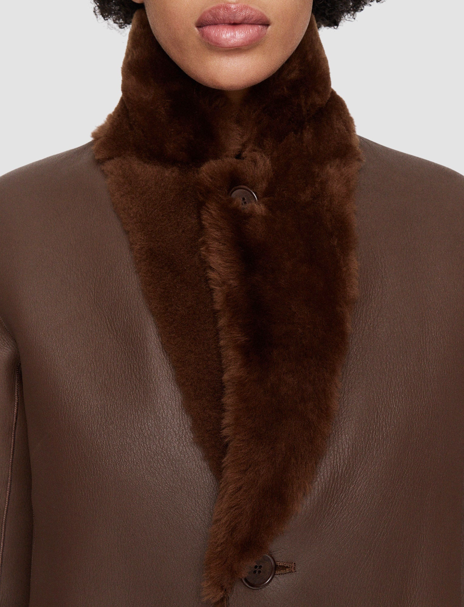 Reversible Shearling Britanny Coat - 6