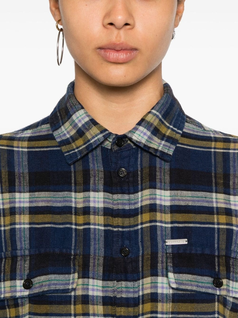 plaid-check mini dress 5