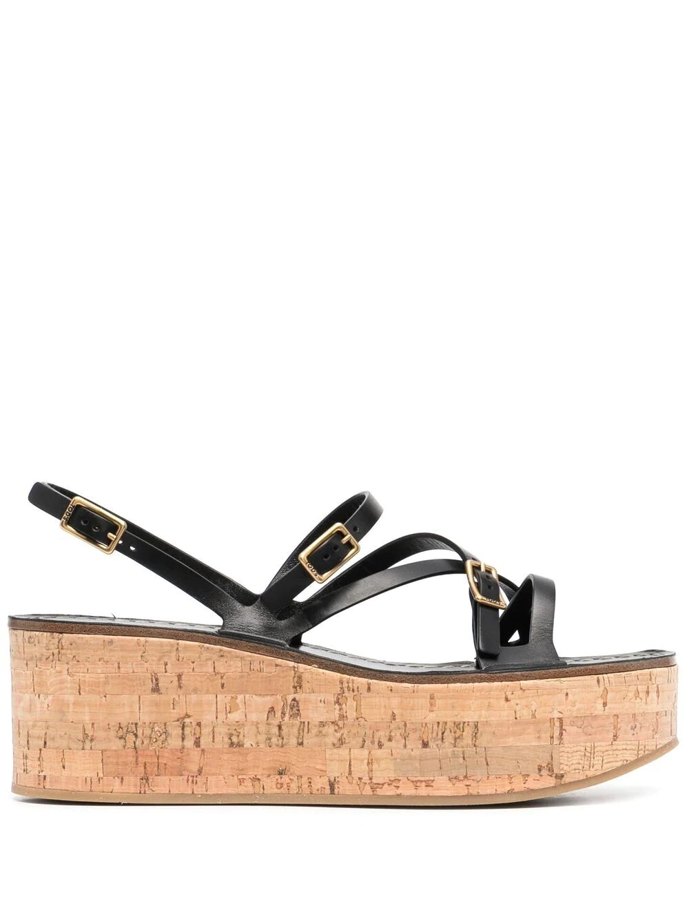 strap-detail platform sandals - 1