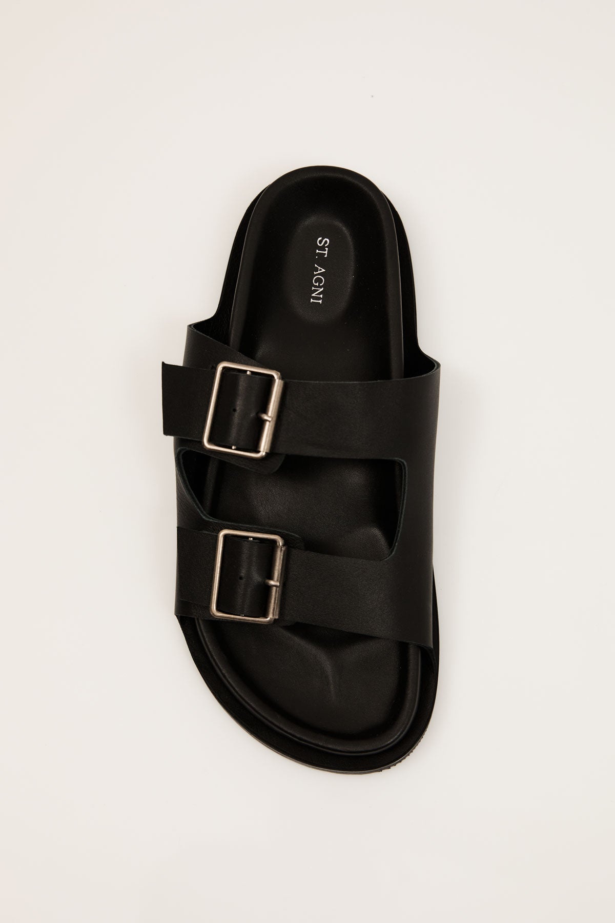 Double Buckle Slides - Black - 5