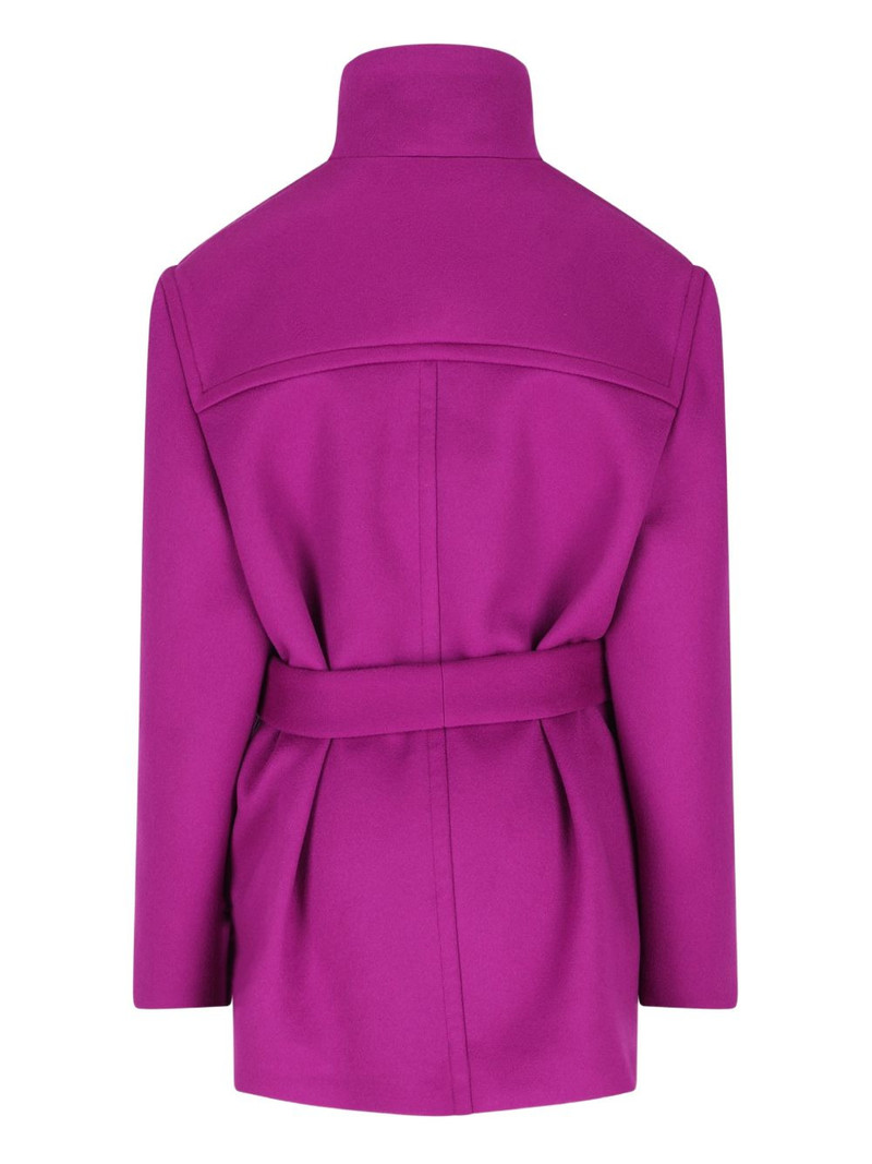 SAINT LAURENT wool belted coat outlook