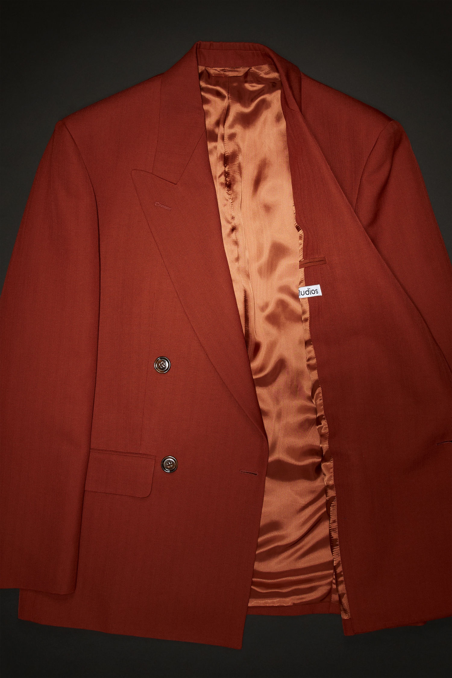 Double-breasted suit jacket rust brown - 6