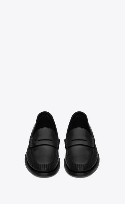 SAINT LAURENT le loafer monogram penny slippers in smooth leather outlook