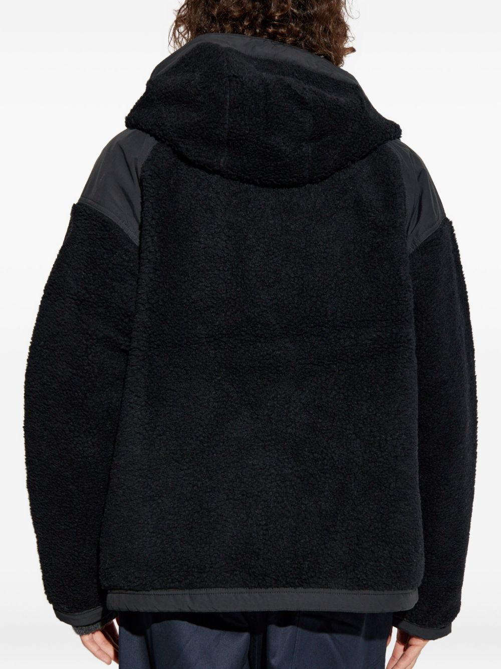 logo-patch fleece jacket - 4