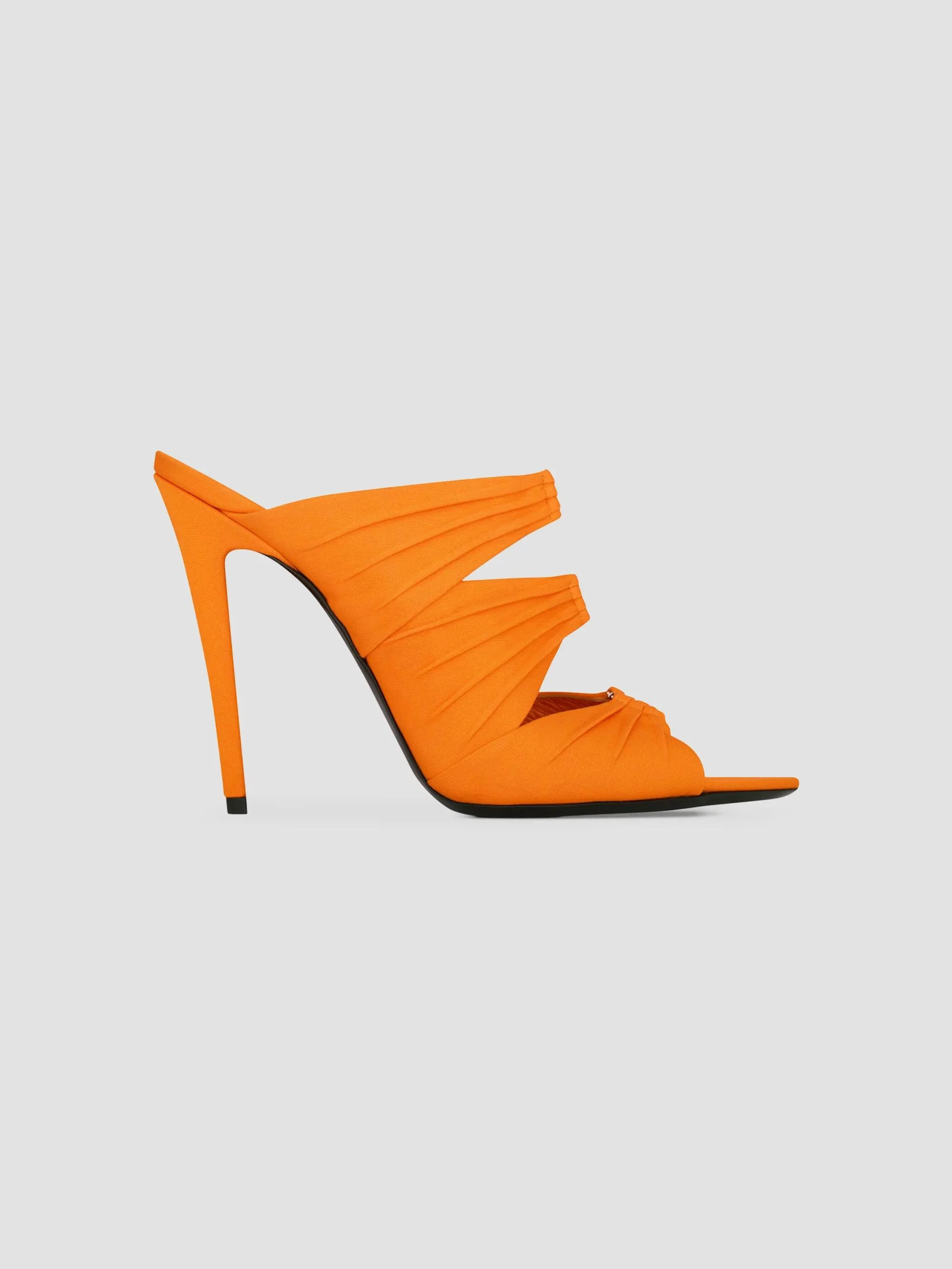 Women's Emilie Mules in Satin Crepe - Cadice Orange - 1