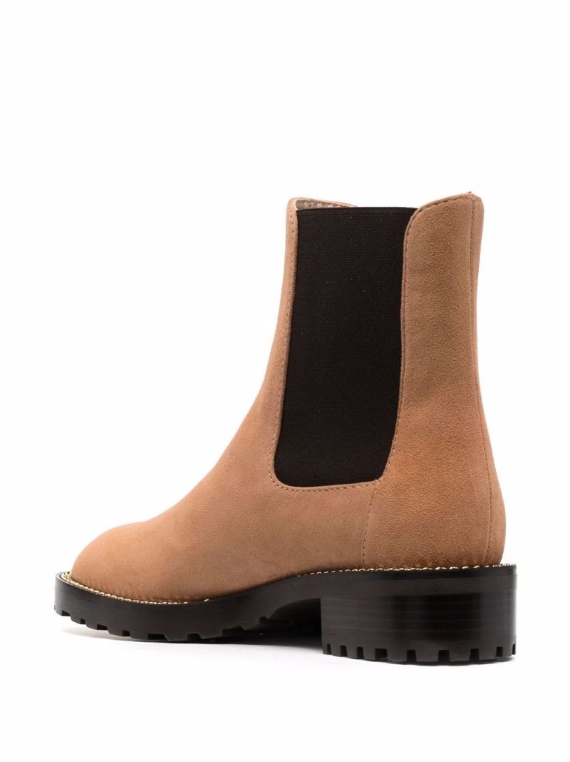 suede chain-link chelsea boots - 3