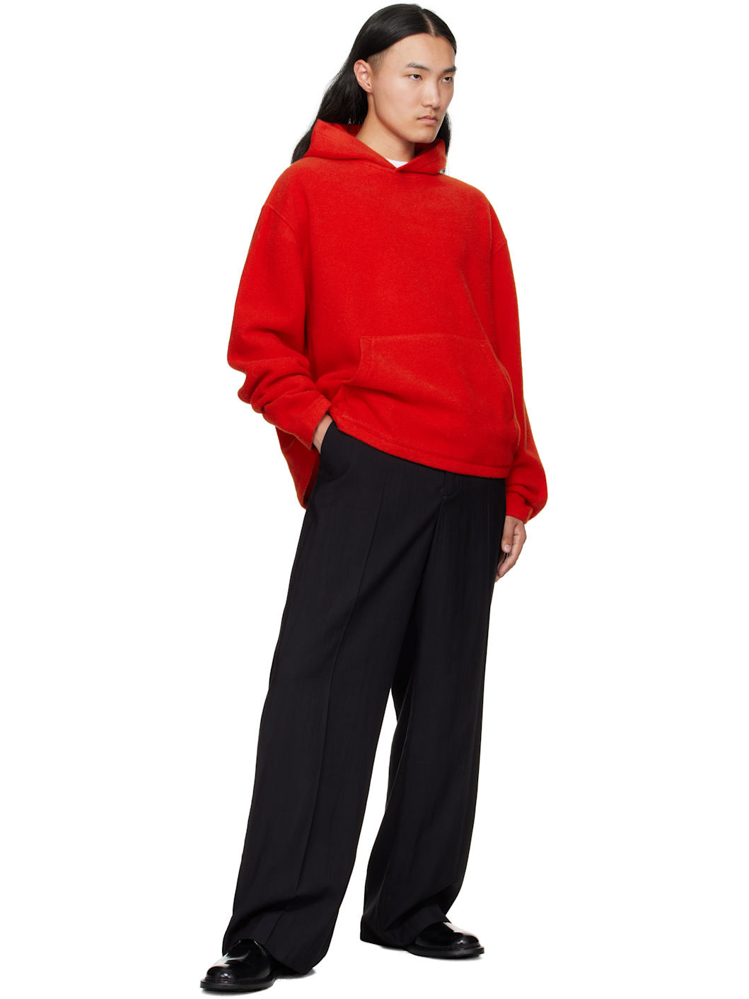 Orange Fleece Hoodie - 4