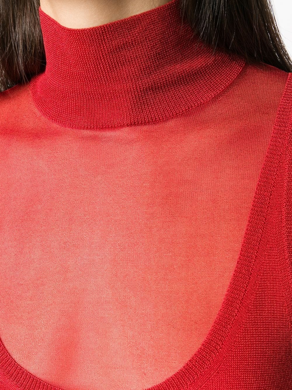    Layered Gauge Knit Turtleneck    - 5