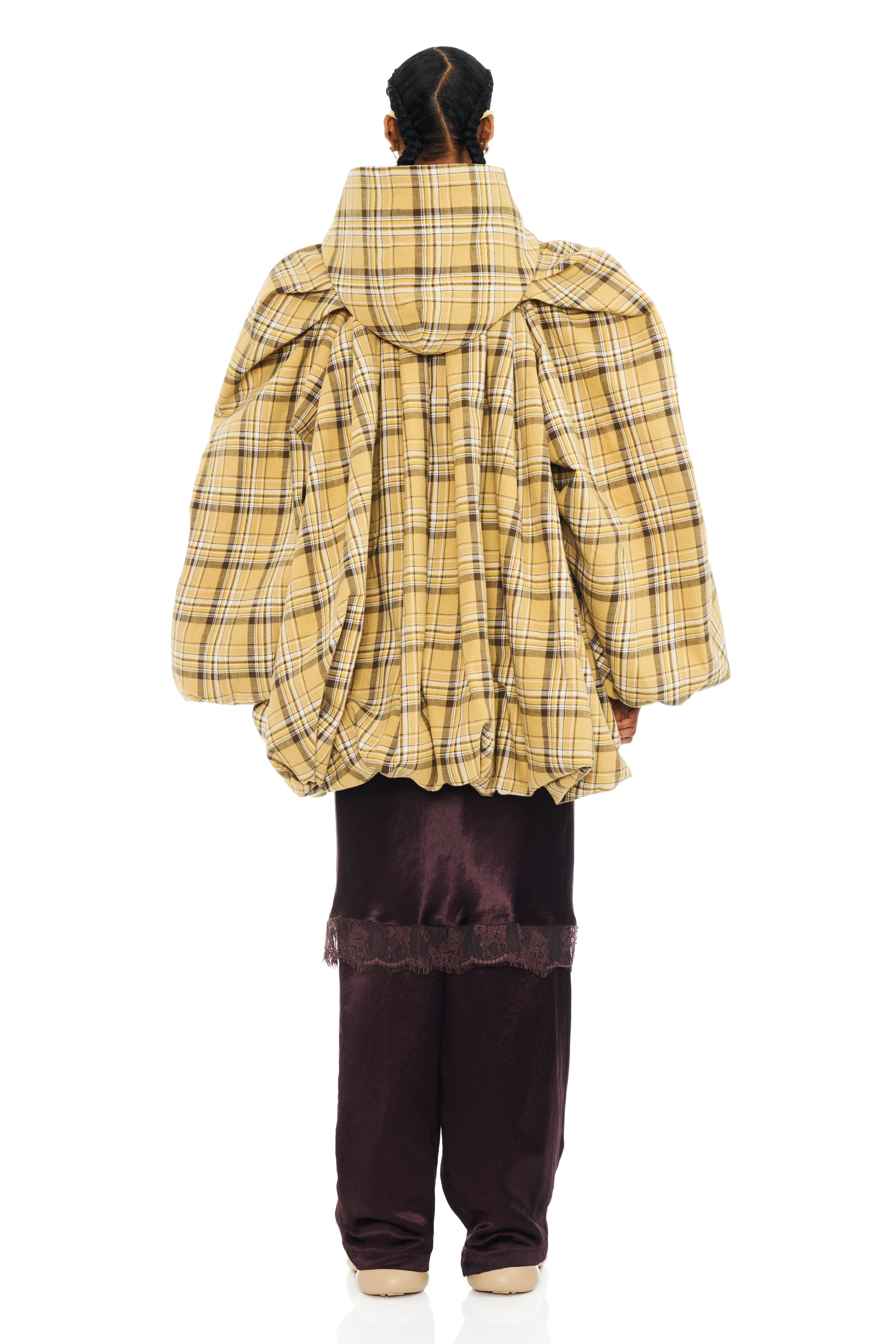 SUNFLOWER PLAID PILLOW COAT - 4